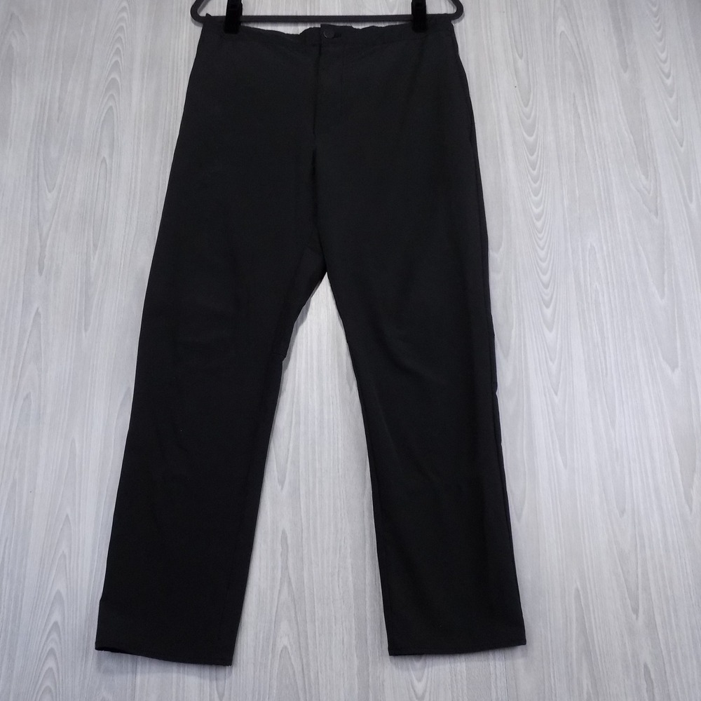 Banana Republic Slim-Tapered Fit Pants Men 32x30 Black Performance Tech Casual